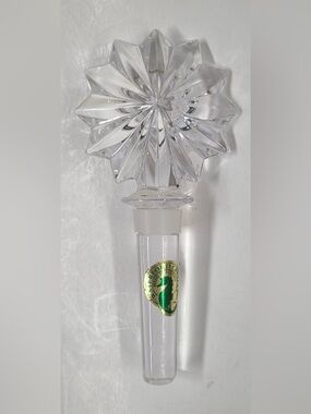 Waterford Clear Crystal Starburst Bottle Stopper (with box)